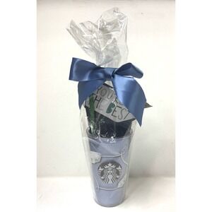 Starbucks Tumbler Blue Glitter Limited Edition 16 Oz Cup New You're The Best